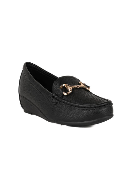 Women, Women Footwear, Black Loafers