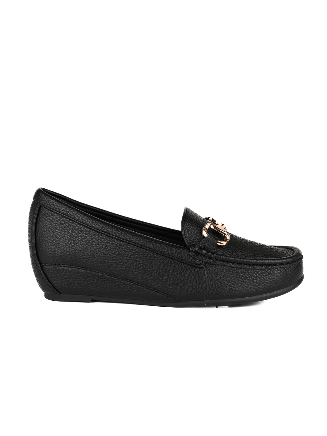 Women, Women Footwear, Black Loafers