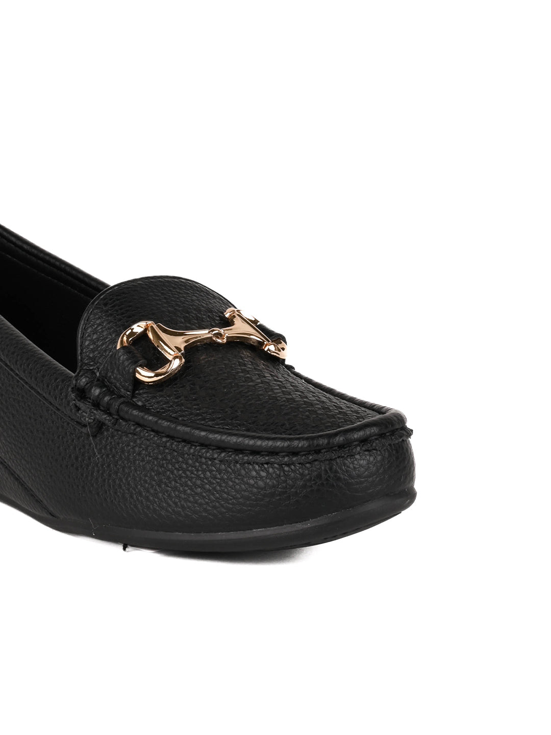 Women, Women Footwear, Black Loafers