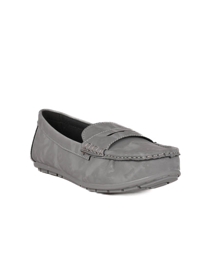 Women, Women Footwear, Grey Loafers