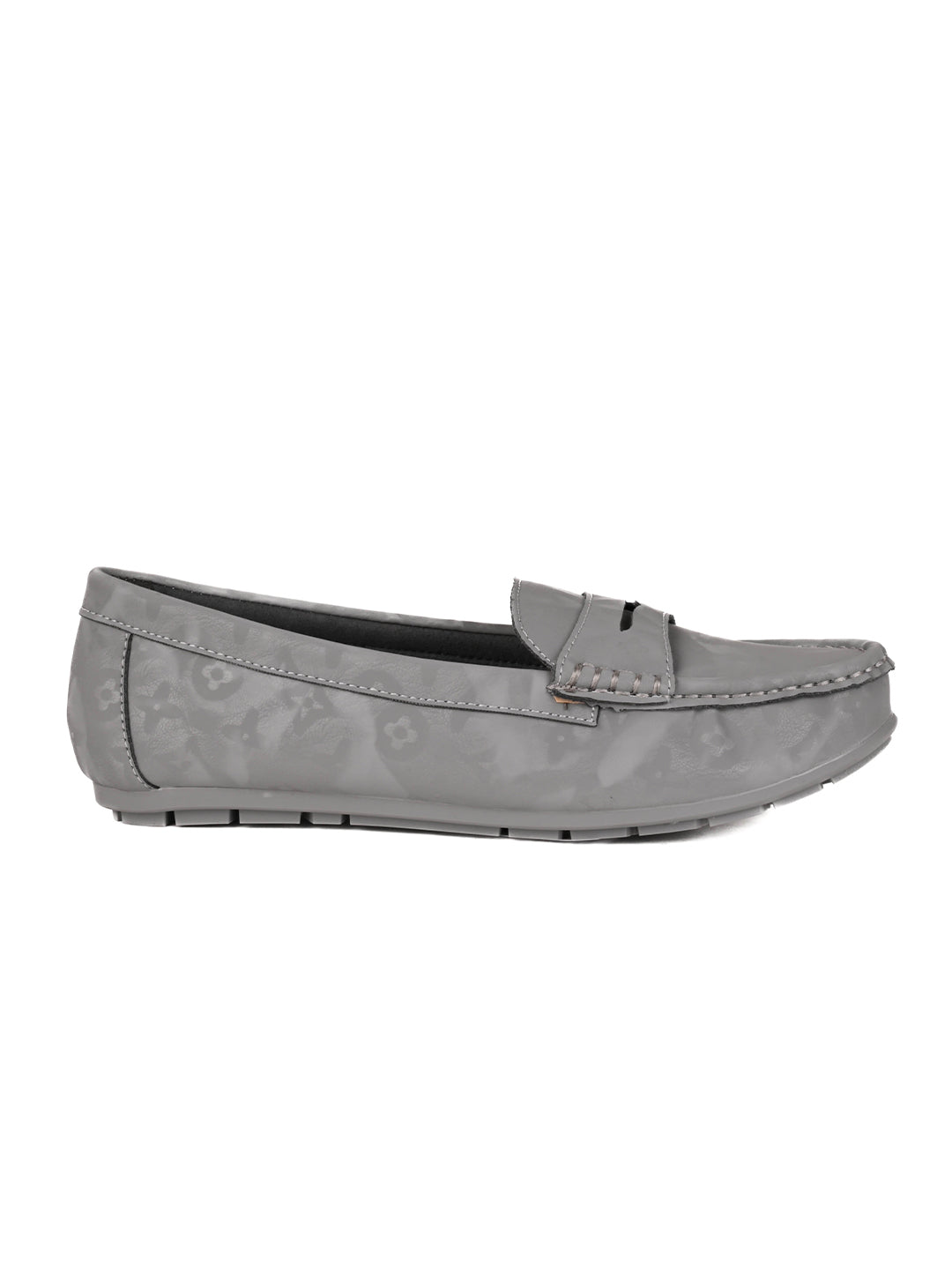 Women, Women Footwear, Grey Loafers