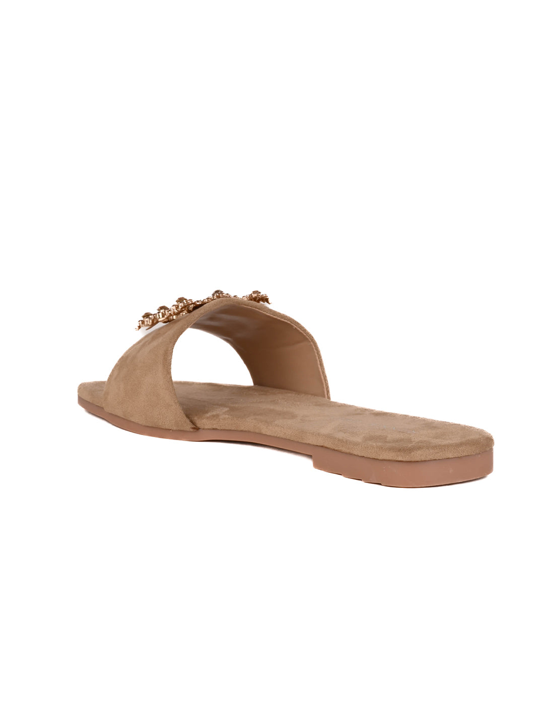 Women, Women Footwear, Beige Open Toe Flats