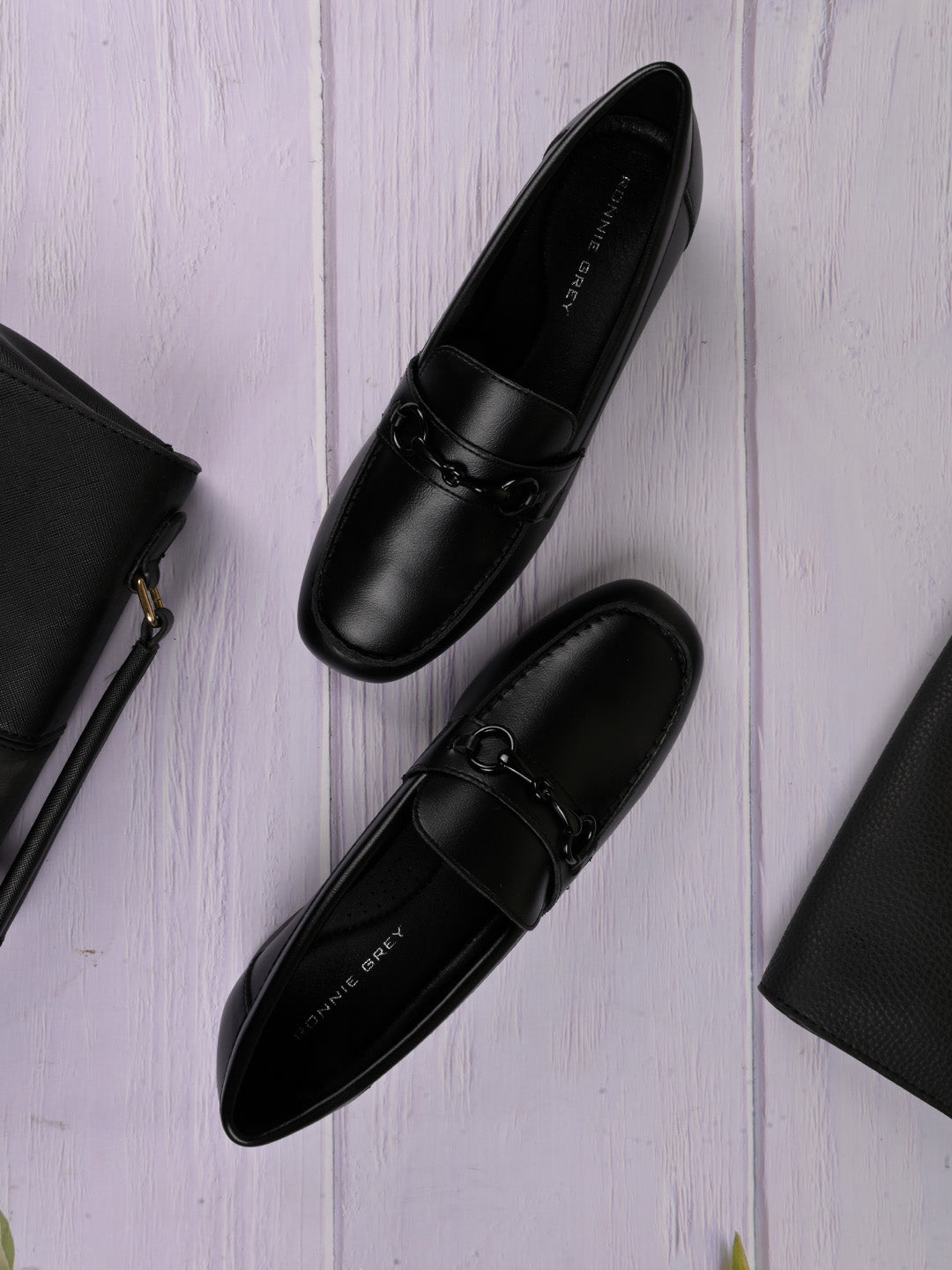 Women, Women Footwear, Black Loafers