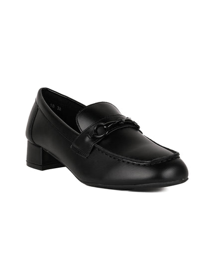 Women, Women Footwear, Black Loafers