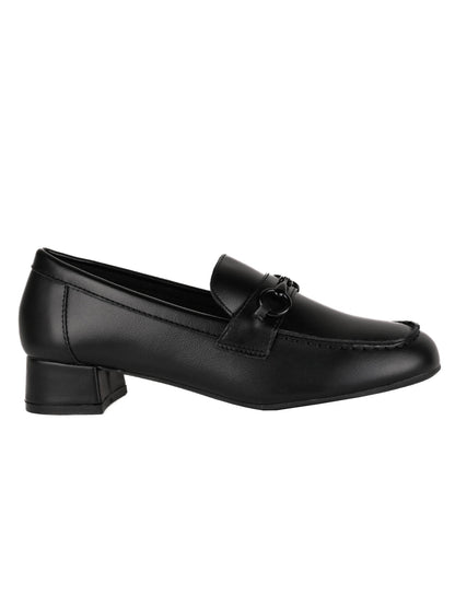 Women, Women Footwear, Black Loafers