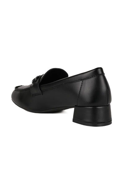 Women, Women Footwear, Black Loafers