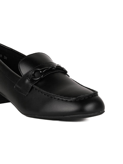 Women, Women Footwear, Black Loafers