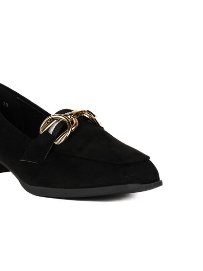 Women, Women Footwear, Black Loafers