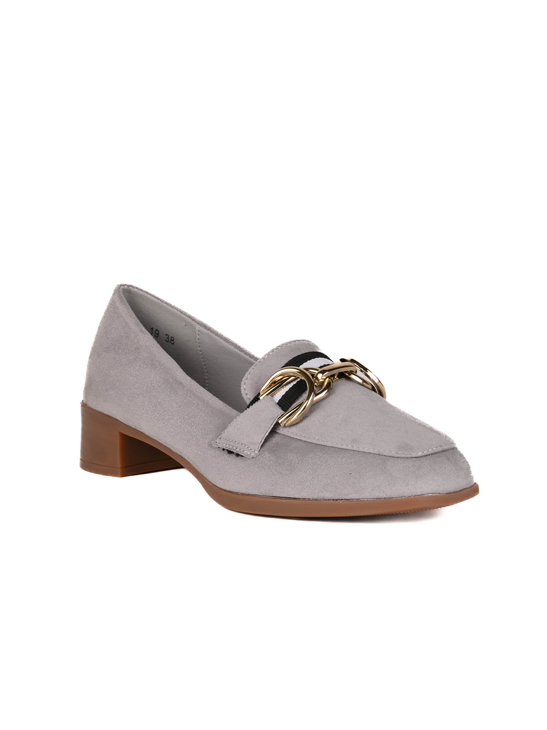 Women, Women Footwear, Grey Loafers