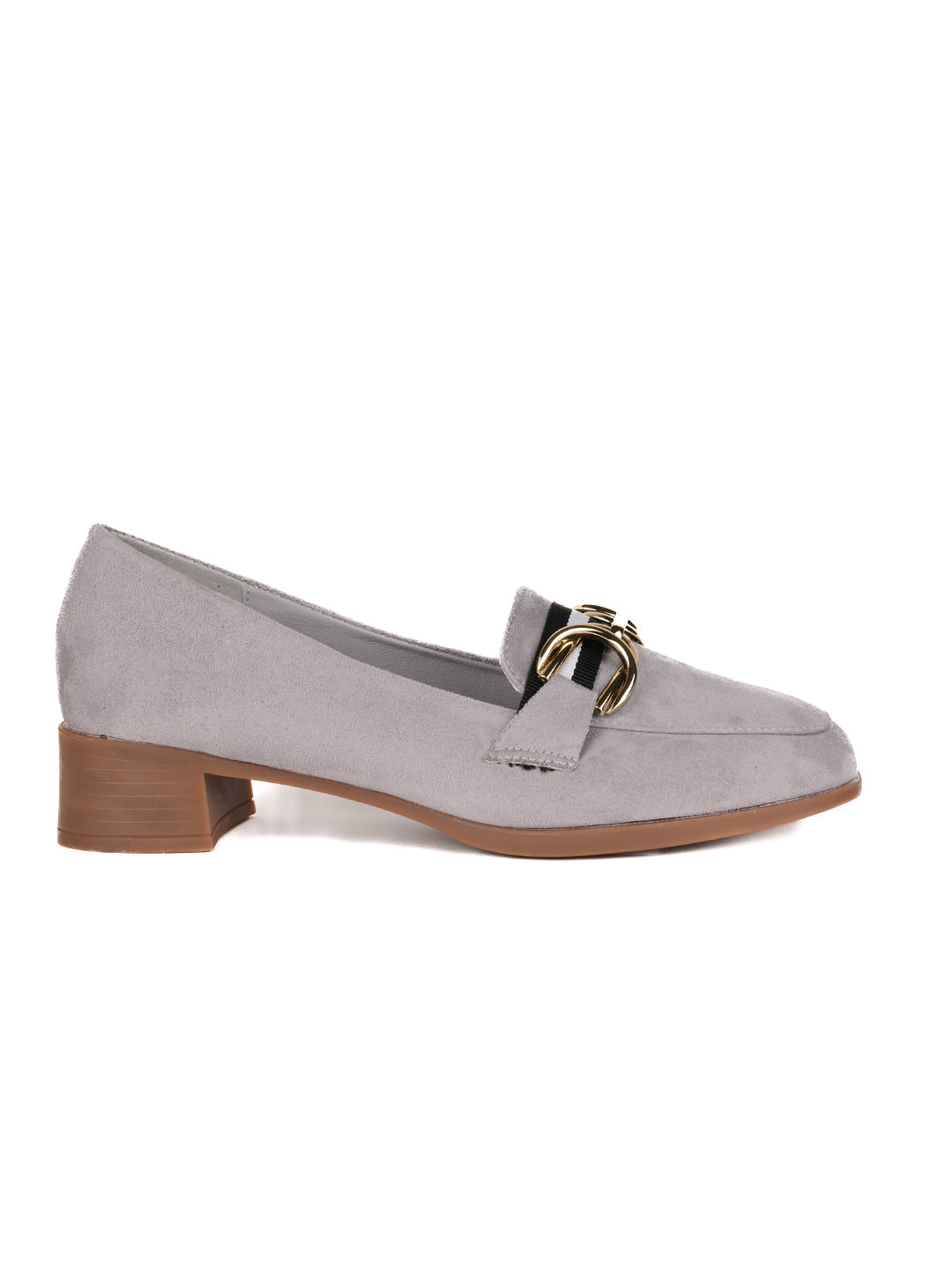 Women, Women Footwear, Grey Loafers