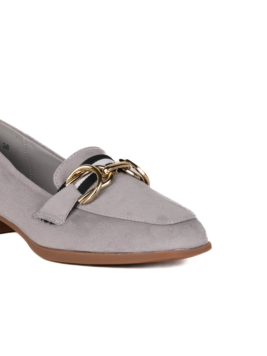 Women, Women Footwear, Grey Loafers