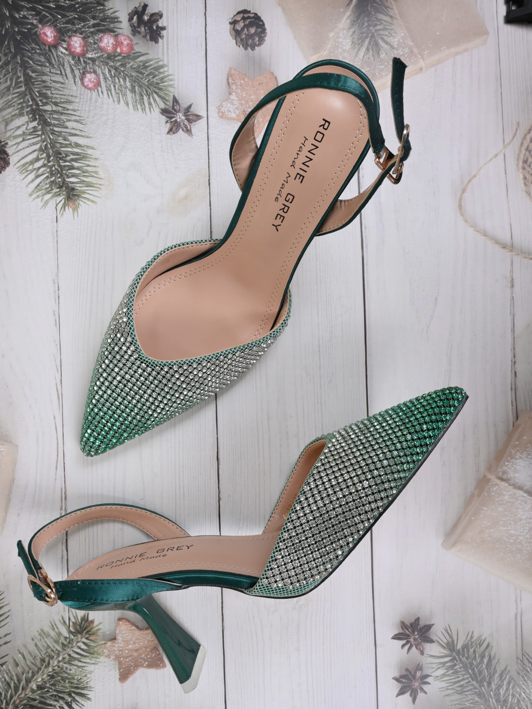 Women, Women Footwear, Green Pumps