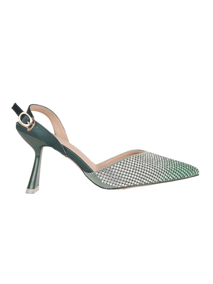 Women, Women Footwear, Green Pumps