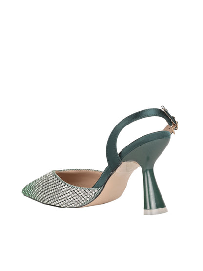 Women, Women Footwear, Green Pumps