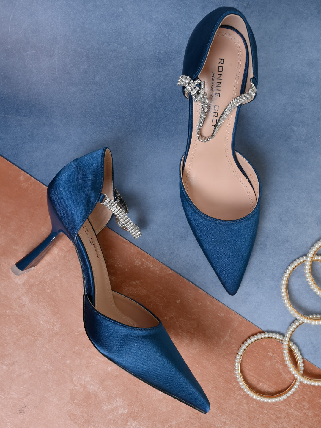 Women, Women Footwear, Blue Pumps