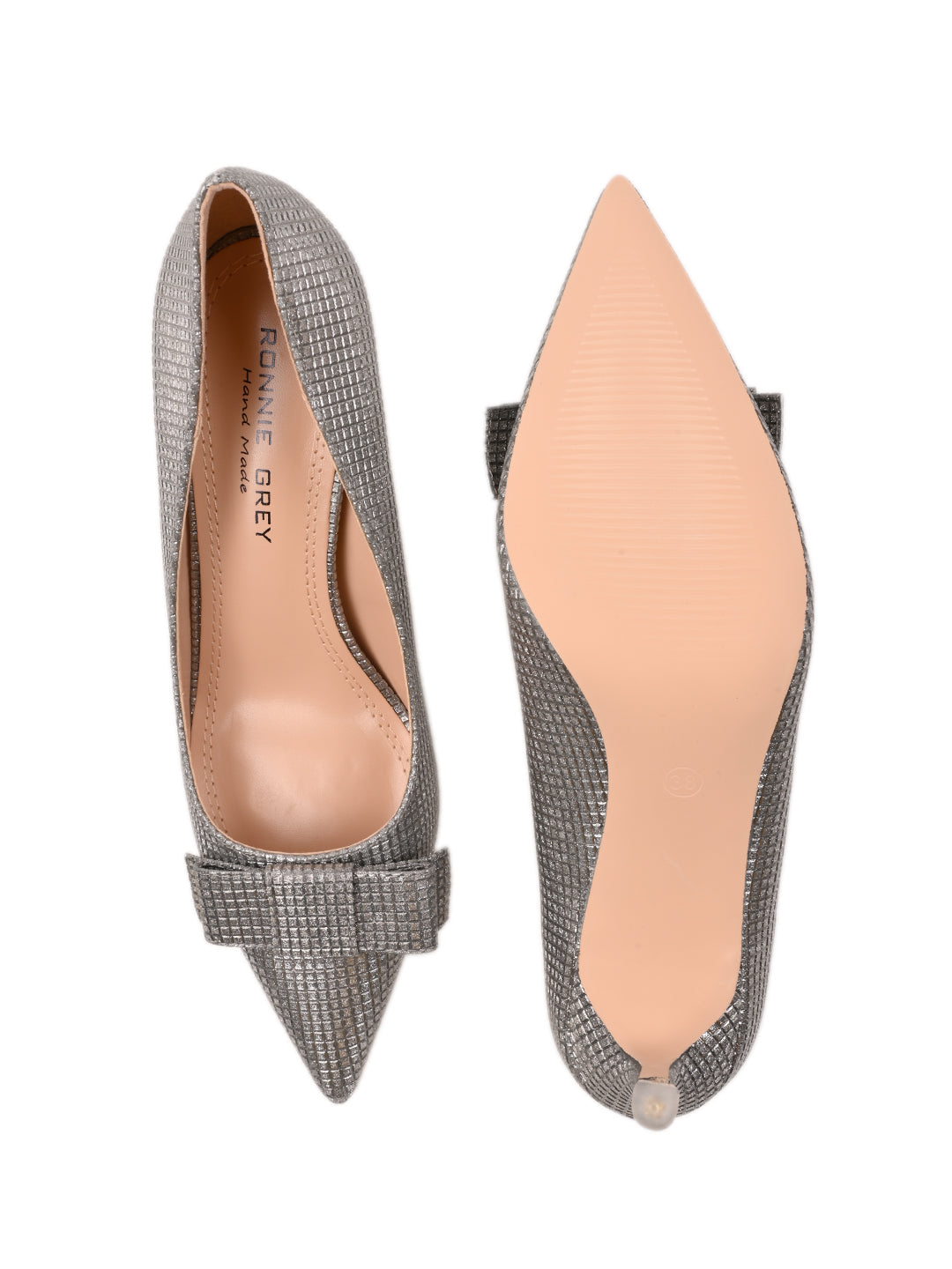 Women, Women Footwear, Grey Pumps