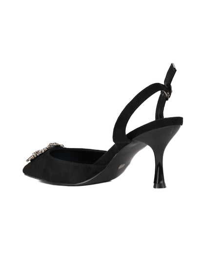 Women, Women Footwear, Black Pumps