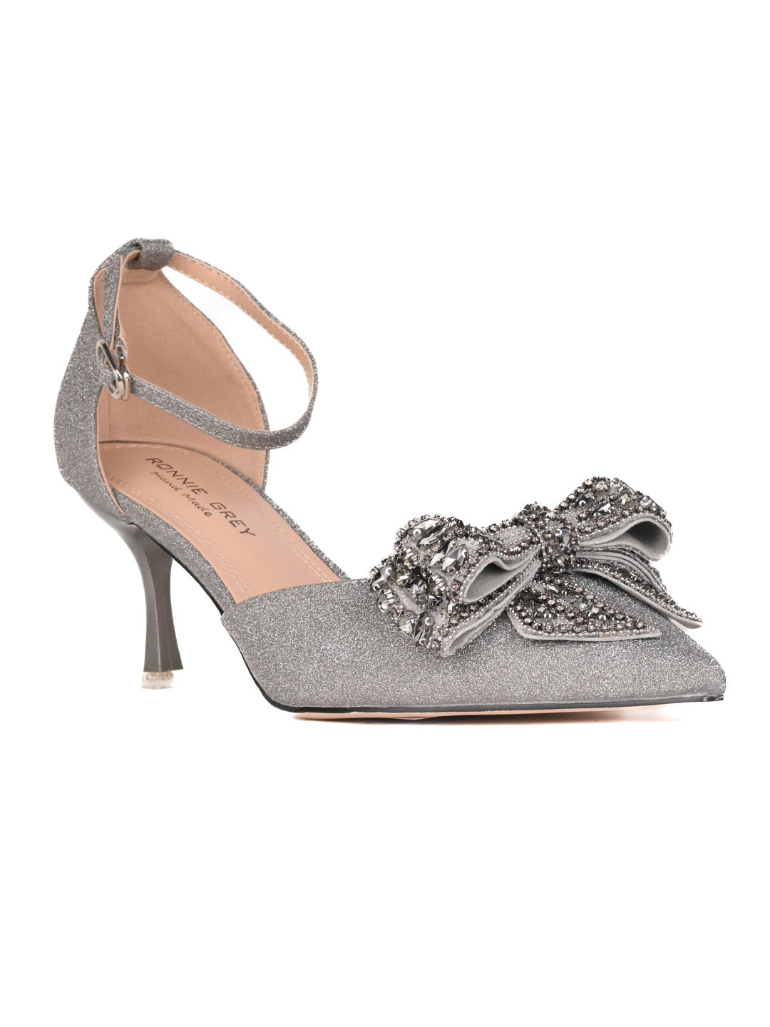 Women, Women Footwear, Grey Pumps