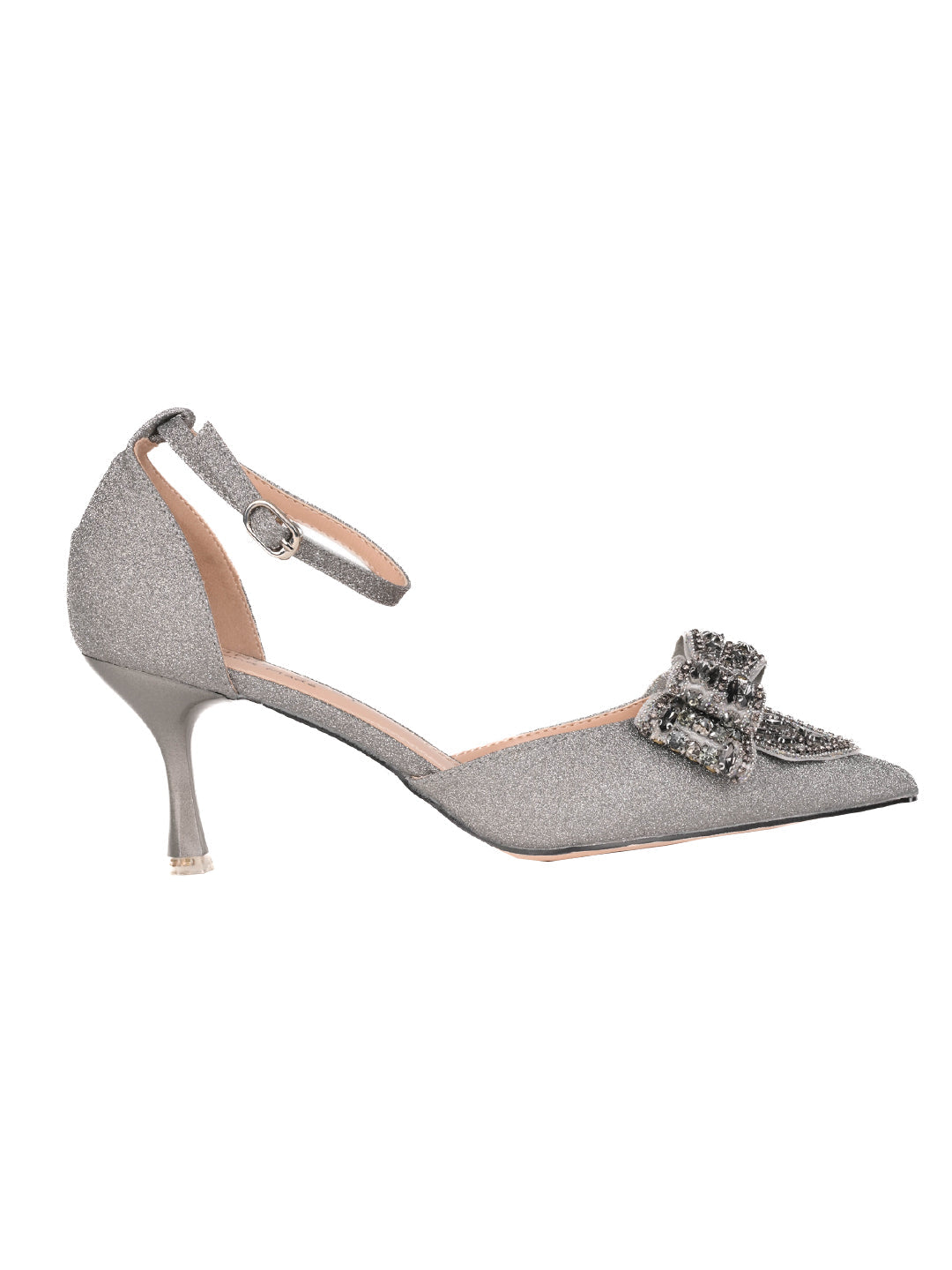 Women, Women Footwear, Grey Pumps