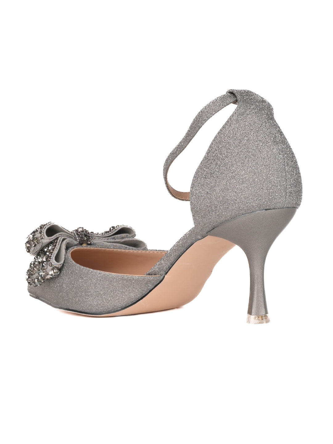 Women, Women Footwear, Grey Pumps