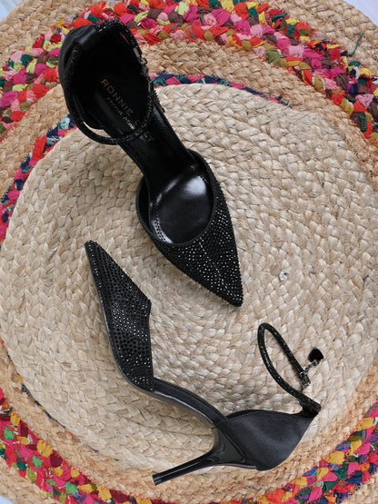 Women, Women Footwear, Black Pumps