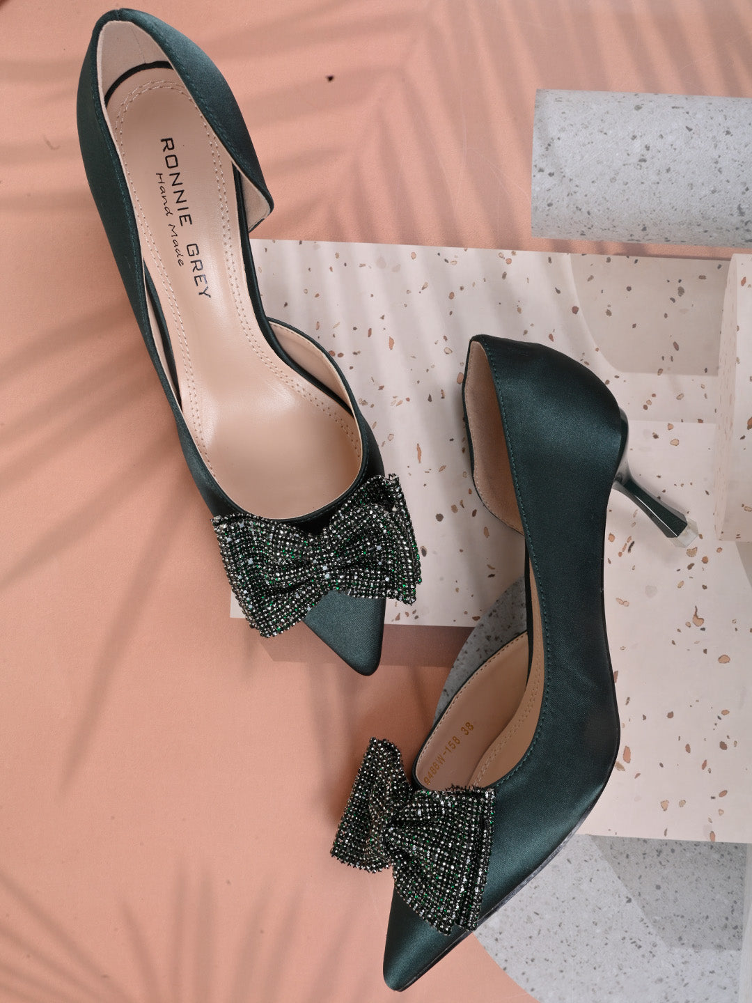 Women, Women Footwear, Green Pumps