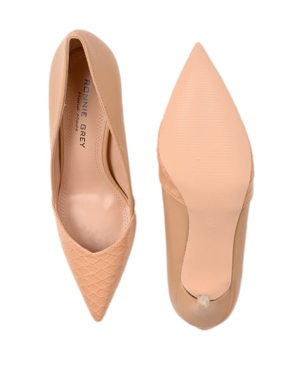 Women, Women Footwear, Beige Stilettos