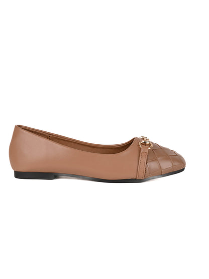 Women, Women Footwear, Brown Ballerinas