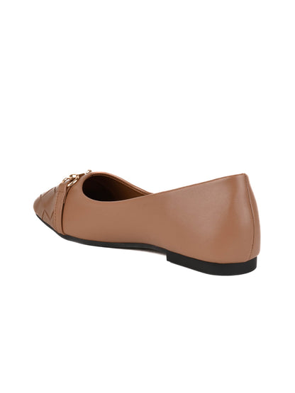 Women, Women Footwear, Brown Ballerinas