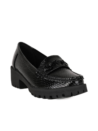 Women, Women Footwear, Black Loafers