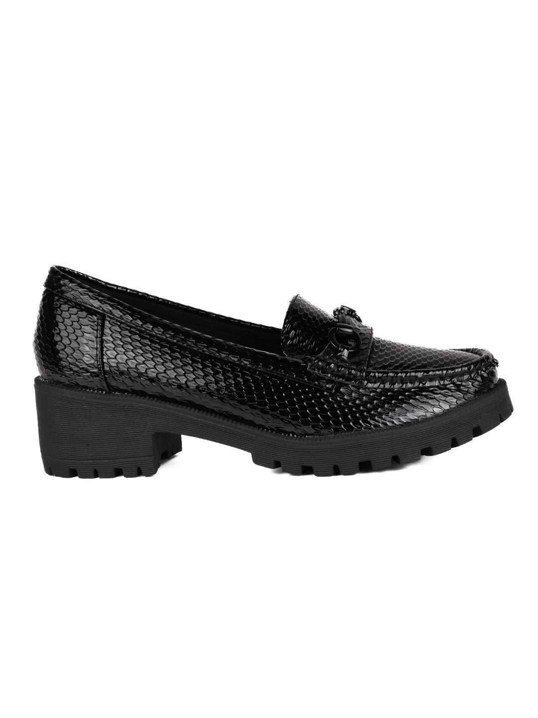 Women, Women Footwear, Black Loafers