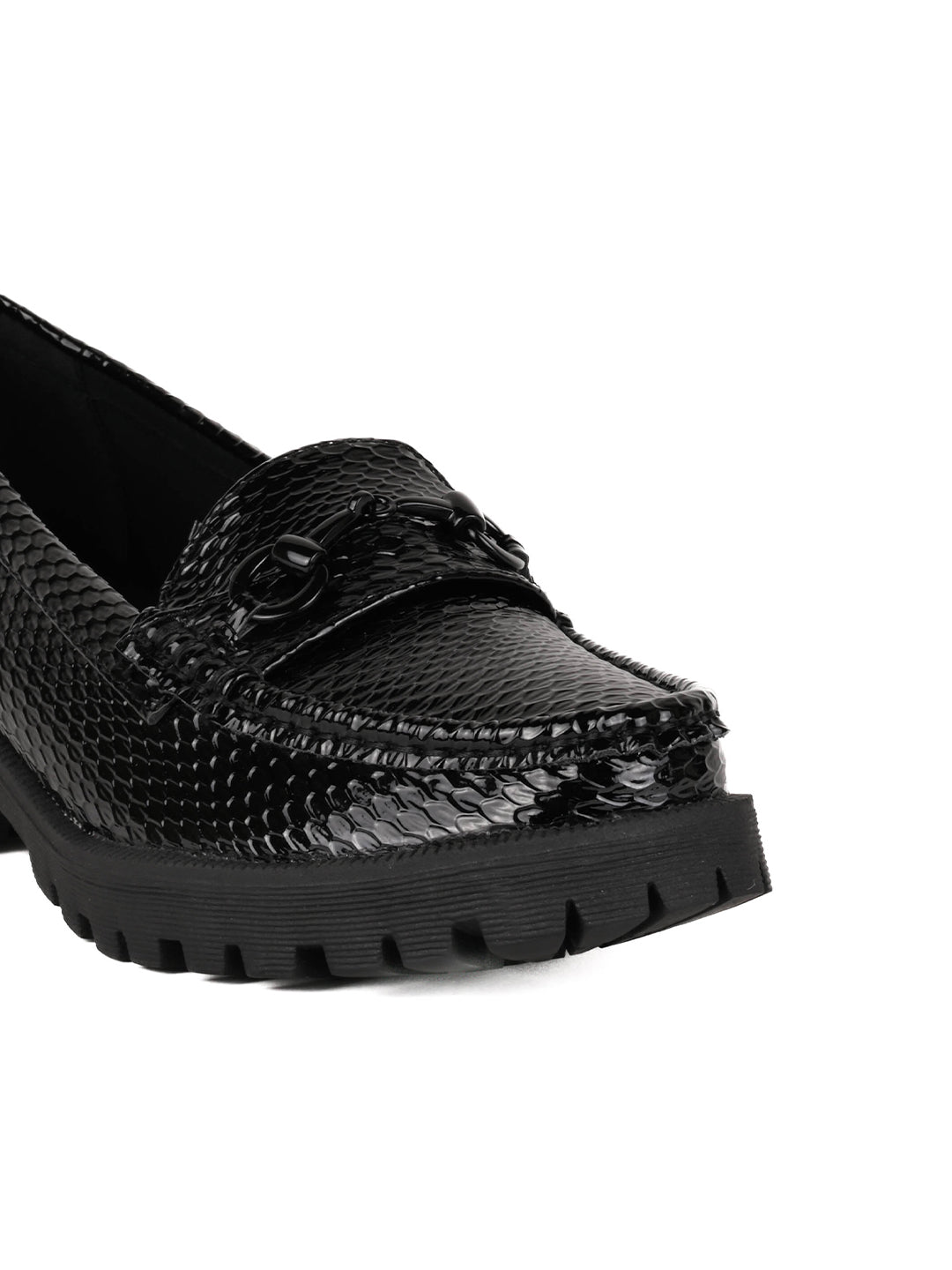 Women, Women Footwear, Black Loafers