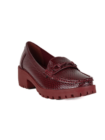 Women, Women Footwear, Maroon Loafers