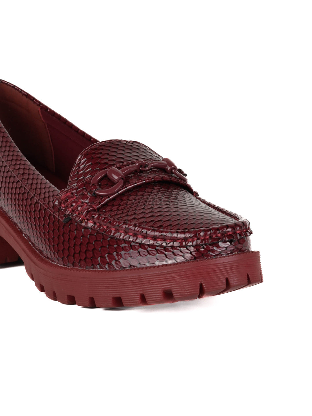 Women, Women Footwear, Maroon Loafers