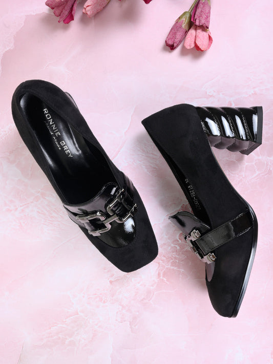 Women, Women Footwear, Black Loafers