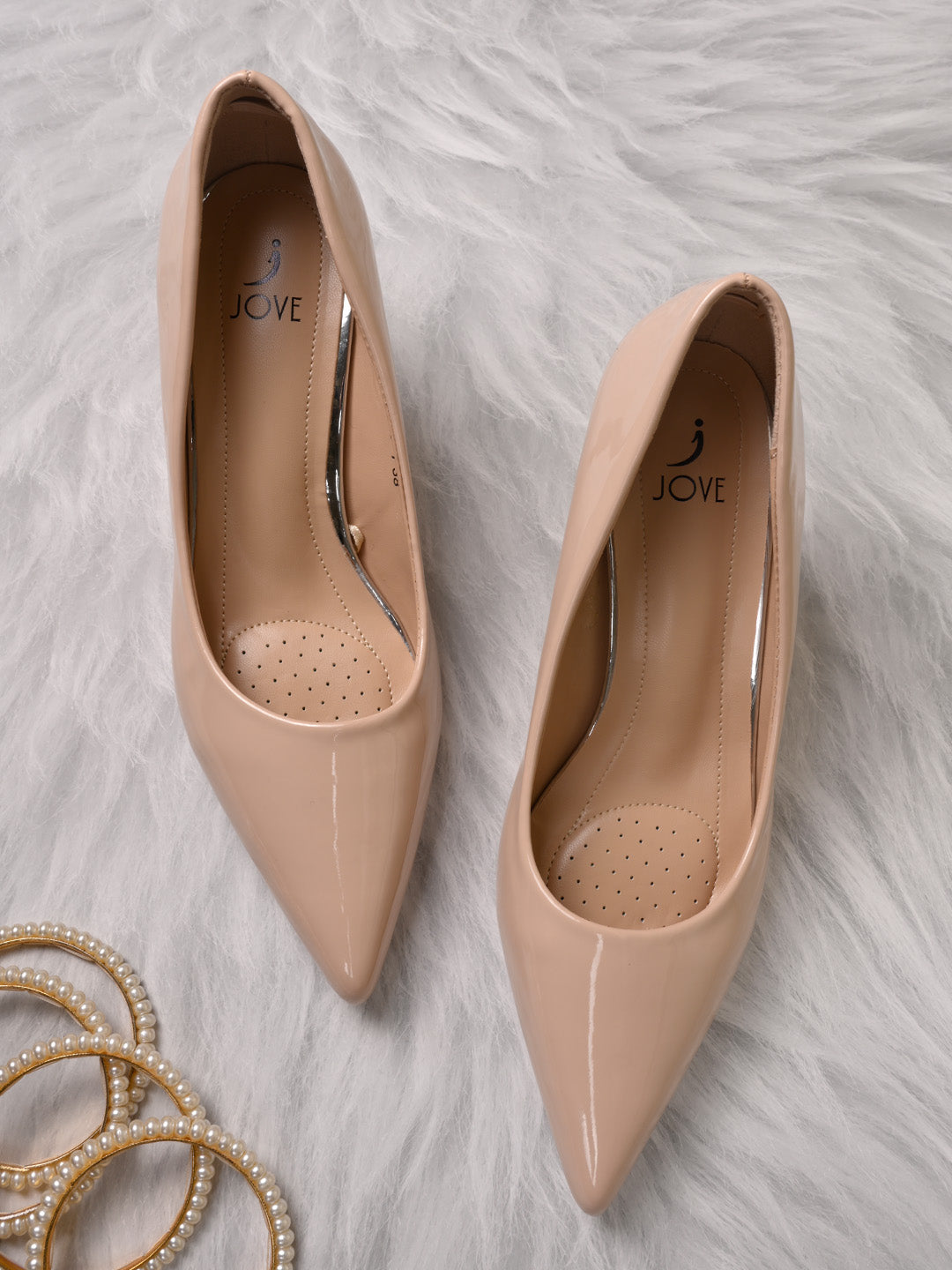 Women, Women Footwear, Beige Pumps