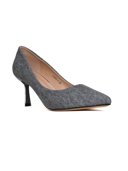 Women, Women Footwear, Navy Blue Pumps