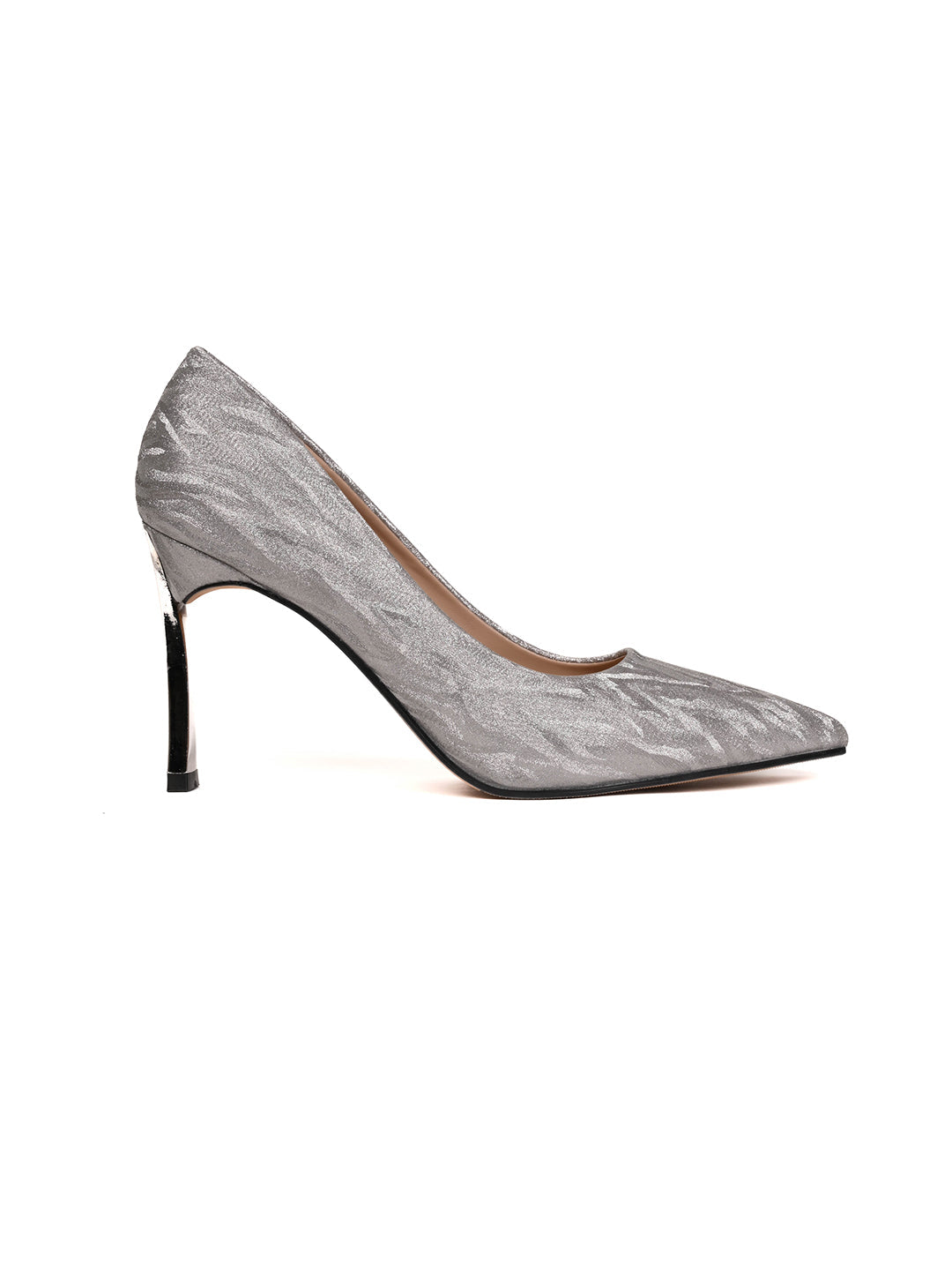 Women, Women Footwear, Grey Stilettos