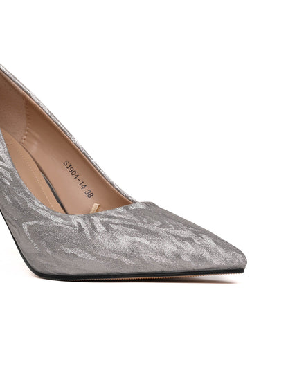 Women, Women Footwear, Grey Stilettos