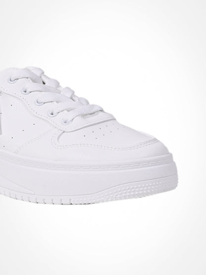 Women White Solid Sneakers