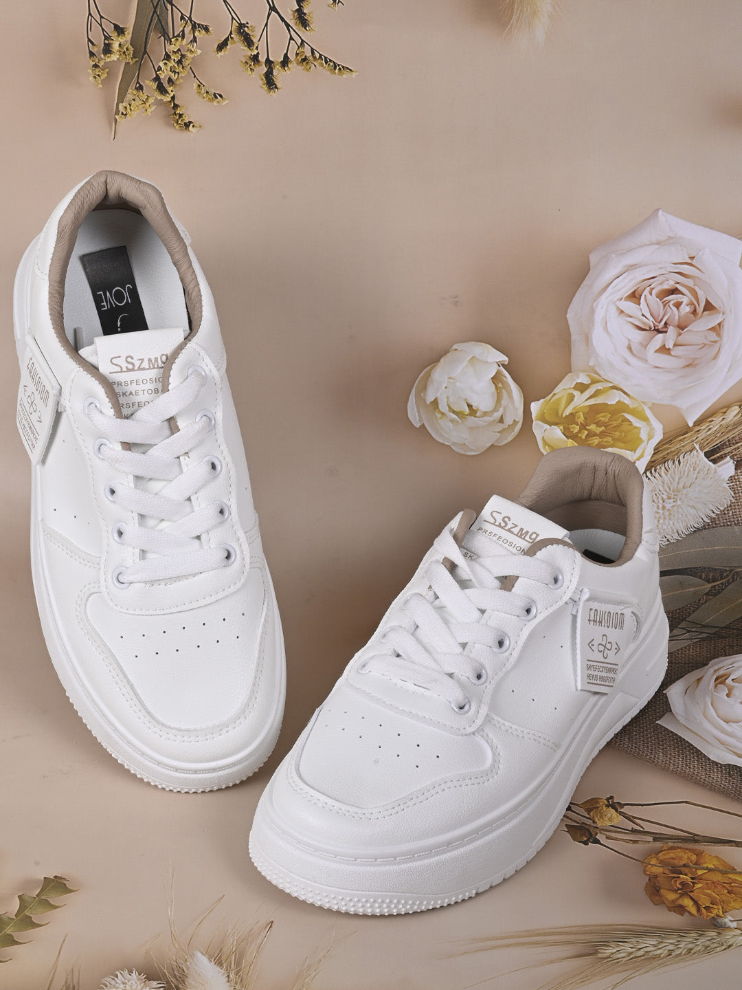 Women, Women Footwear, White Sneakers