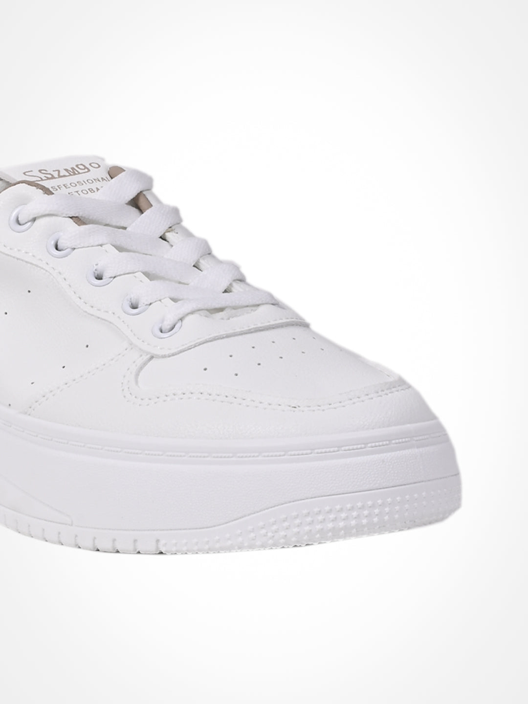 Women White Solid Sneakers