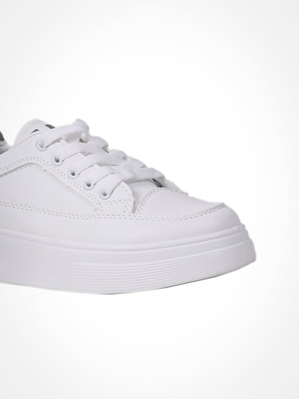 Women White Solid Sneakers