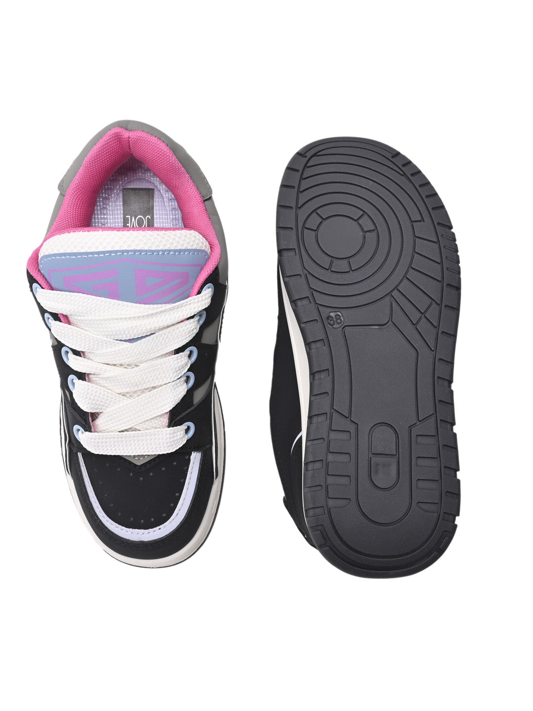 Women, Women Footwear, Black Sneakers