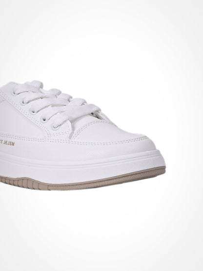 Women White Solid Sneakers