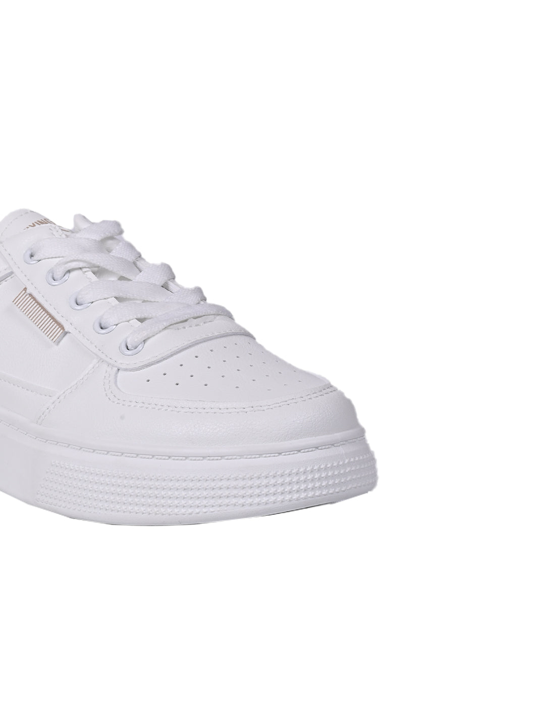 Women White Solid Sneakers