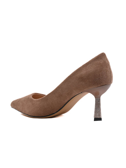 Women, Women Footwear, Khaki Pumps