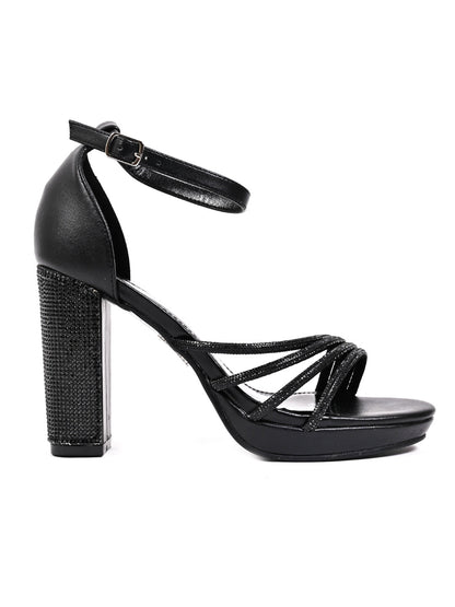 Women, Women Footwear, Black Sandal