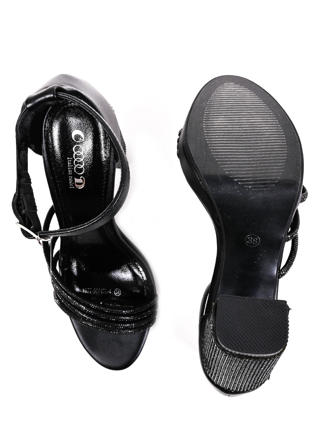 Women, Women Footwear, Black Sandal