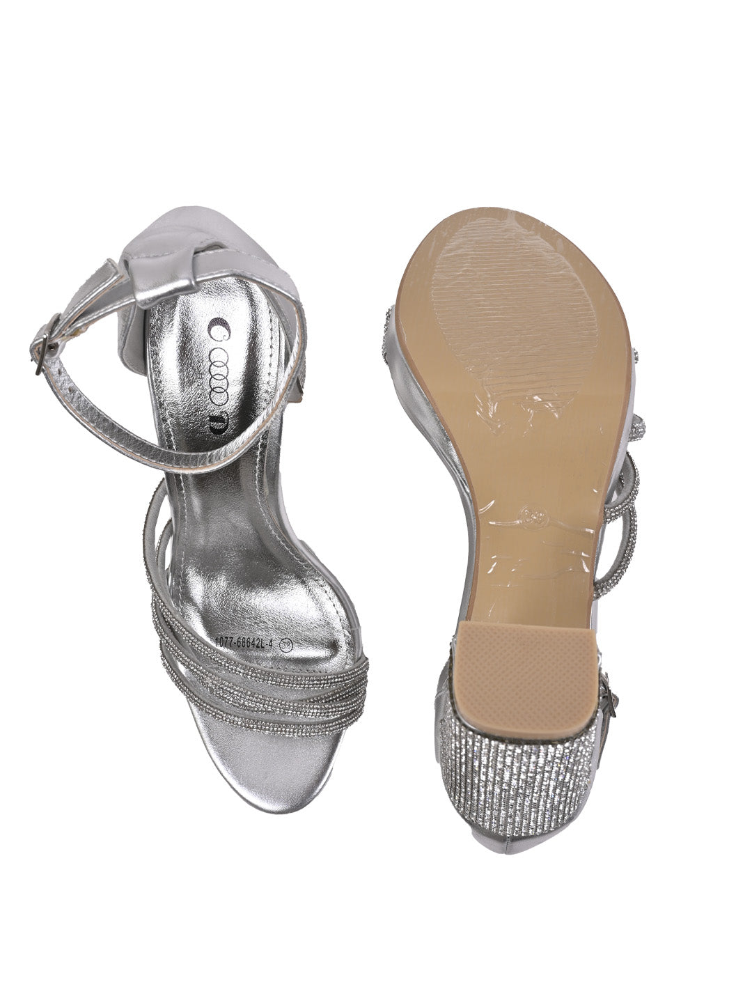 Women, Women Footwear, Silver Sandal